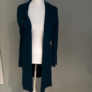 Chico's Deep Teal Open Cardigan